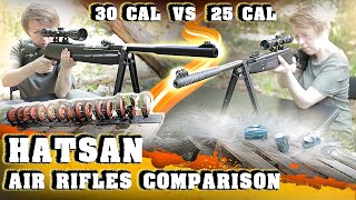 HATSAN Mod 130S Vortex 30 Cal VS Edge Vortex Combo 25 Cal  AIR RIFLES REVIEW  TARGET TEST [upl. by Camilo]