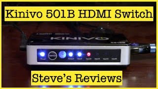 Kinivo 501BN HDMI Switch  Steves Reviews [upl. by Mahsih]