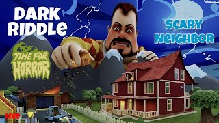 Dark Riddle Neighbors MysteryHorror game🎃Full walkthroughFunnyCommentryDudes DenLive1 [upl. by Kerry582]