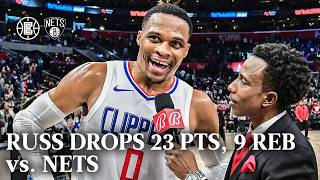 Russell Westbrook 23 PTS 9 REB vs Nets Highlights  LA Clippers [upl. by Stanwinn627]