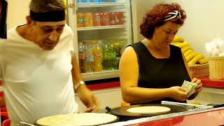 Julio the crazy crepe man alcudia Mallorca [upl. by Lashoh987]