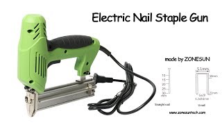 How to use 2 In 1 Framing Tacker Electric Nails Staple Gun [upl. by Llyrad]