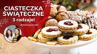 Ciasteczka świąteczne 🎄 3 rodzaje  kruche cytrynowe kakaowe i orzechowe 🎅 🎁 [upl. by Elumas]