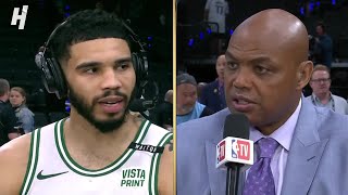 Jayson Tatum joins NBA TV Talks Game 3 Win amp 30 Series Lead vs Mavs  2024 NBA Finals [upl. by Nitsid]