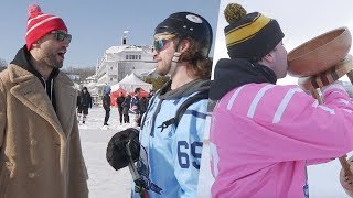 The Barstool Sports Pond Hockey Tournament From The Spittin Chiclets POV [upl. by Atinuaj]