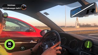 Golf GTE Stage 1  285 HP vs Golf MK6 R Stage 2  342 HP  Dragy GPS [upl. by Warfourd]