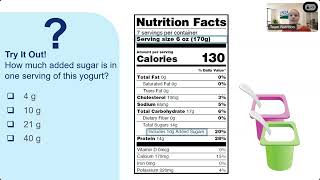 CACFP Halftime Webinar Choose Yogurt That Is Lower in Added Sugars in the CACFP [upl. by Wein]