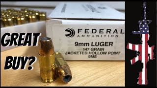 Federal 9 mm 147 GR JHP 9MS – OUTSTADNINGCHEAP [upl. by Sirraj]