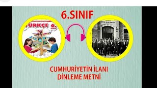 6 CUMHURİYETİN İLANI DİNLEME METNİ CEVAPLARI [upl. by Prowel]