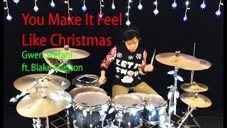 You Make It Feel Like Christmas  Gwen Stefani ft Blake Shelton  Drum cover [upl. by Chemaram]