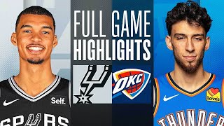 Oklahoma City Thunder vs San Antonio Spurs Full Game Highlights  Oct 9  2023 NBA Preseason [upl. by Galasyn]