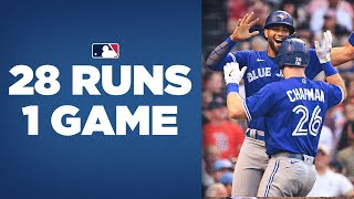 Blue Jays go off for 28 runs in ONE game vs Red Sox [upl. by Sullecram565]