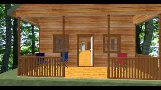 Conestoga Log Cabin Kit Tour  Explorer Bunkhouse 980 SQF [upl. by Gwenore]