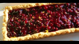 Blueberry Tart with Shortbread Cookie Crust  Doug Cooking [upl. by Erwin]