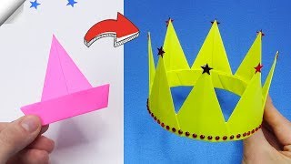 Origami CROWN  Paper crafts  How to make a paper crown [upl. by Alegre]