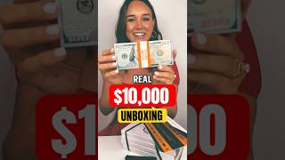 Unboxing 10000 in Realistic Prop Movie Money Real Aged Review [upl. by Wenona]