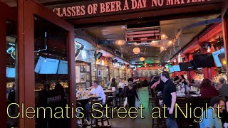 4K Clematis Street at Night West Palm Beach Florida USA  nightlife walking asmr [upl. by Ile]