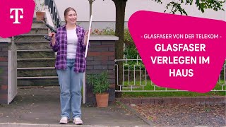 Telekom Glasfaser im Haus verlegen – Der Weg vom Eintrittspunkt bis zur Glasfaserdose [upl. by Epstein]