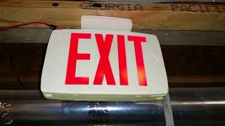 Lithonia Lighting Exit Sign  Part 1 [upl. by Clower]