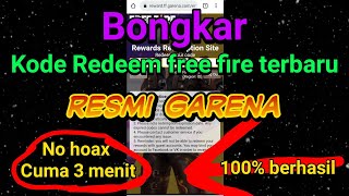 BONGKAR KODE REDEEM FREE FIRE TERBARU 2021 HARI INI  REDEEM CODE FF 2021 HARI INI [upl. by Hawker]