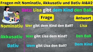 How to Ask Questions Dative Accusative amp Nominative German Grammar A1A2learngermanforbeginners [upl. by Smail]