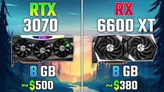 NVIDIA RTX 3070 vs RX 6600 XT  Test in 7 Games [upl. by Luo]