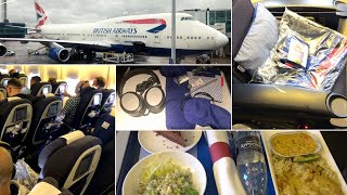 Heathrow to Las VEGAS World Traveller Plus BRITISH AIRWAYS BA0275 [upl. by Yauqaj]