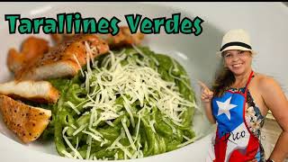 TALLARINES VERDES DE PERU  FETTUCINNE VERDES  HOW TO MAKE PERUVIAN GREEN PASTA [upl. by Anawek]