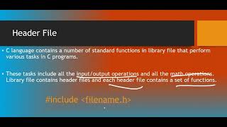 Header fileProgramming In Cchapter 2Computer Science [upl. by Ahtekal]