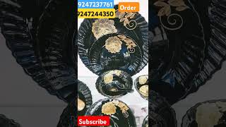 Amjad Hyderabadi crockery shop oldcity moghalpura 83pc blek opalware Dinner set price 9000 [upl. by Ahtekahs]