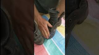 HOMEMADE leather cream to FIX your boots homestead DIY leathercare leather farming [upl. by Aihsyn]