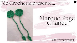 Tuto Crochet  MarquePages Chance [upl. by Annibo594]