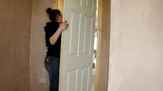 How to Hang a Door With Flush Hinges  The Carpenters Daughter [upl. by Ahsiekal]