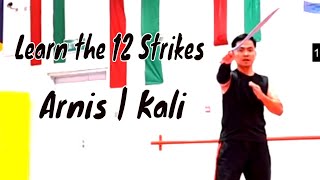 12 Basic Strikes of Arnis Tirada  Filipino Martial Arts [upl. by Siouxie946]