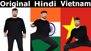 Mr Beast Rizz Original vs Hindi vs Vietnamese Versions 360º [upl. by Heyward281]