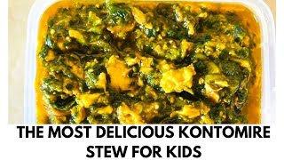 How to Make the Best Kontomire Stew for Kids Famous Ghana Palava Sauce Spinach StewEgusi Stew [upl. by Ultun570]