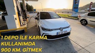 Golf 8 10 Etsi Tek Depo İle Karma Kullanımda 900 km ye yaklaştı Şehir dışı Şehir Dağ Bayır [upl. by Kwarteng]