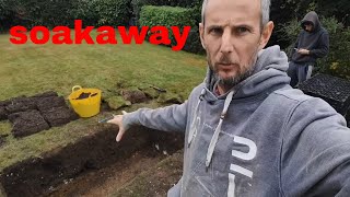 installing soakaway drain in garden [upl. by Sinoda]