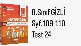 8SINIF GİZLİ YAYINLARI KONU ANLATIMLI SB S109110 TEST 24 [upl. by Yaakov]