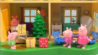 Peppa Pig Peppa Pig Happy Family and Friends Christmas Story with Presents and Pajamas [upl. by Alair]