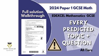 2024 Math Paper 1 GCSE Edexcel  Predicted paper walkthrough  Higher [upl. by Leumel476]