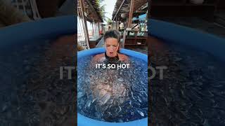 Cold Plunge Challenge 🥶 challenge a friend 🙌 coldplunge health wellness funny wimhof love [upl. by Roer]