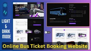 Create Online Bus Ticket Booking Website  React amp Tailwind CSS [upl. by Ardnuhsed]