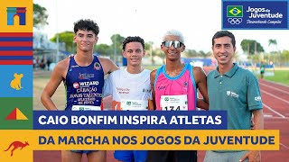 Caio Bonfim inspira atletas da marcha atlética nos Jogos da Juventude [upl. by Ayerim]