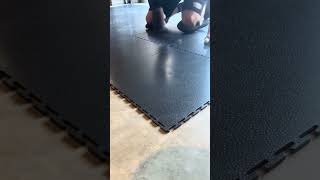 Modular PVC Garage Floor Tiles  Industrial Flooring  garageflooring diy floortiles garage [upl. by Florenza731]