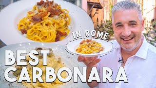 Eating the Worlds MOST DELICIOUS CARBONARA in Rome [upl. by Clarine]