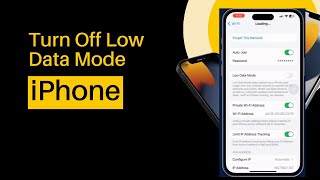 How To Turn Off Low Data Mode On iPhone [upl. by Mikael]