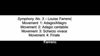 Louise Farrenc  Symphony No 3 [upl. by Grannie]