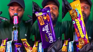 Cadbury diary milk oreo lickables chocolate candy mukbang ASMR [upl. by Leamse]