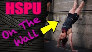 Handstand Pushups 3 Simple Steps To Kick Up On The Wall [upl. by Ymorej824]